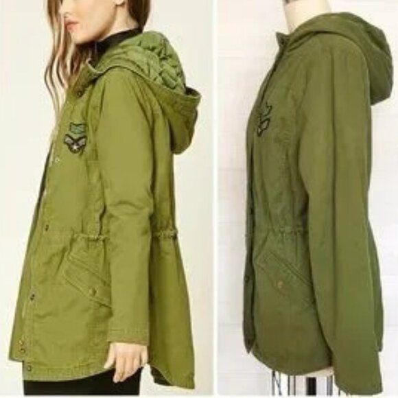 Military Style Parka / Anorak jacket / coat with patches! - Picture 1 of 16